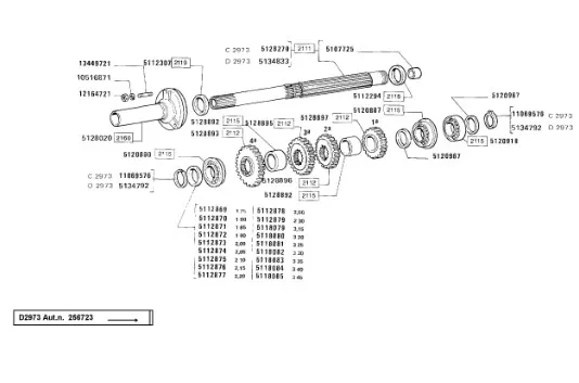 5112874 - Шайба 2,05мм толщ. вала муфт четн./нечетн. КПП TMT7/MXMPm, T6090